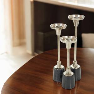 Ensemble de porte-bougies en métal et marbre, design moderne en forme de U, base élégante, décoration durable pour salle à manger de luxe, salon et cadeaux - Product Image 2