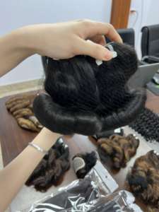 Meilleure qualité 100% naturel vierge Viet Nam oeuf boucles rebondissantes Extensions bouclées en gros trames grade 12A - Product Image 4