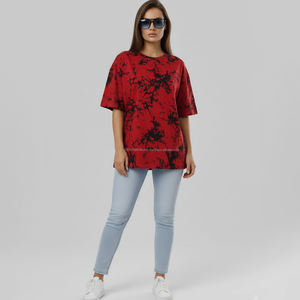 T-shirt pour femme Fit2Fight 100% coton, style décontracté à manches courtes, coupe ample, motif uni, grande lettre, style décontracté pour l'été - Product Image 4