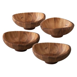 Tazón grande de madera de mango para servir para exhibición de alimentos de mesa Tazón redondo de madera de mango para aperitivos de frutas y decoración - Product Image 3