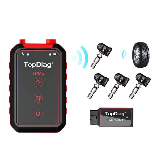 TopDiag PS001 Universal TPMS Sensor Tire Pressure Monitoring System Tool for Honda for Toyota for Nissan Mazda 5V Voltage