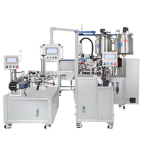 Vollautomatische 24-Stationen Lipgloss- und Mascara-Abfüllmaschine - Roboter-Verschließsystem mit Vorrotation und Vibrationsscheiben-Zuführsystem
