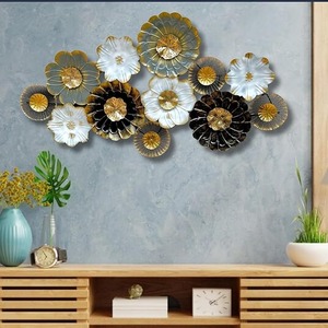 Flowers Design Metal Wall Art Panel Superb Outdoor Home <b>Decorative</b> Hanging for Interior Use - Product Image 3