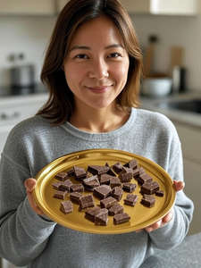 Bandeja DE SERVICIO DE METAL decorativa elaborada con delicadeza para elevar cada momento de servicio, desde chocolates de lujo hasta golosinas festivas - Product Image 3