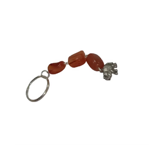 Porte-clés en cristal de haute qualité, cube d'éléphant en cornaline rouge, porte-clés en pierre naturelle, cadeaux pour femmes, vente en gros - Product Image 3