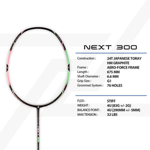 <span class=keywords><strong>Protech</strong></span> Cầu Lông Vợt 300 Tiếp (4U) (Max <span class=keywords><strong>27</strong></span> Lbs) Nhật Bản Toray Hm Graphite Khung PU Grip Cho Trẻ Em & Người Mới Bắt Đầu - Product Image 6