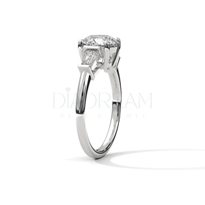 Último patrón Moissanite corte redondo diamante blanco con anillo de Plata de Ley 925 para mujeres con el último corte elegante Vvs claridad - Product Image 5