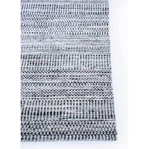 Konstrukt Designer Model Hwb-1004 Beige and <b>Brown</b> Hand Loom <b>Wool</b> & Bamboo Silk Striped Rugs for Home and Hotel Use - Product Image 4