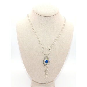 Catena in argento Sterling 925 con collana pendente alla moda locale turchese - Product Image 2