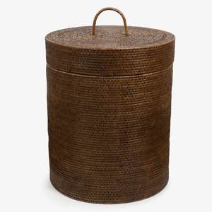 Bathroom essentials rattan trash <b>bin</b> handmade storage <b>bins</b> waste basket container <b>with</b> <b>lid</b> - Product Image 6