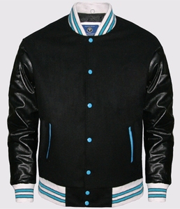 OEM chaqueta de béisbol con logotipo bordado personalizado de alta calidad de invierno de cuero mangas Letterman Varsity chaqueta para los hombres - Product Image 6