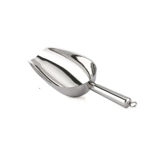 Cuchara de helado de moda de fondo redondo inoxidable plateado, barra de utilidad de harina, cuchara de hielo para fiesta en casa, uso en la cocina - Product Image 4
