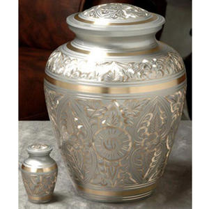 Urna de cremación de latón grabado para cenizas funerarias, urna decorativa de calidad prémium, la más vendida para cremación - Product Image 5