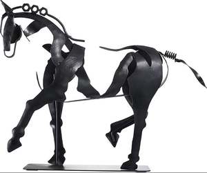 Estatua de caballo única de latón AK, escultura de mesa de Metal en escultura con acabado negro para decoración de mesa/Decoración de mesa de oficina - Product Image 2