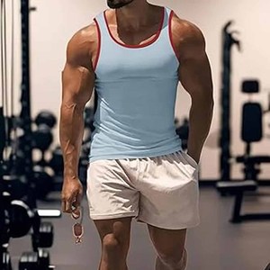 Men Tank Top OEM Service Breathable Wholesale Price Solid Colors Men's Tank Tops - Product Image 4