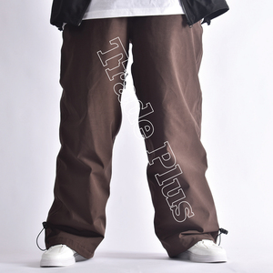 Pantalon de neige marron personnalisé 2025 avec ceinture élastique, passants de ceinture, poches zippées, ventilation et revers ajustables - Product Image 1