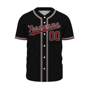 Camisetas de Béisbol Personalizadas con Botones, Camisetas de Béisbol con Nombre y Número Impresos o Bordados, Talla Grande, Estilo Hip Hop - Product Image 2