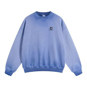 Sudadera lisa con logotipo personalizado para hombre, ropa de calle, peso pesado, 100% algodón, de gran tamaño, Unisex, sudaderas con lavado ácido para hombre - Product Image 3