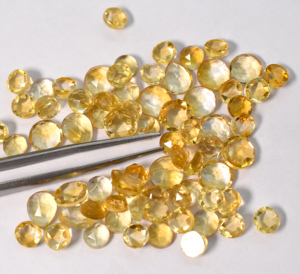 Natural Citrine Round <b>Rose</b> cut Faceted Loose Gemstone 6 mm - 8 mm 84.35 Cts Wholesale Lot 86 Pieces - Product Image 2