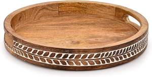 Impex Designs Plateau de service en bois durable et écologique de style royal-pour ustensiles de cuisine et cadeaux - Product Image 2