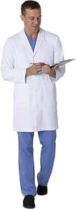 Customizable <b>White</b> Coat <b>Long</b> <b>Sleeve</b> Nurses Uniform for <b>Men</b> Breathable Workwear for Doctors Lab Researchers for Hospital Lab Coat - Product Image 5