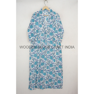 Túnica con Estampado Indio para Uso Diario o como Regalo, Hermoso Vestido Midi de Algodón con Estampado Floral Ecológico para Mujer - Product Image 3