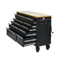 Gabinete de Herramientas con 10 Cajones, OEM, MOQ Bajo, Carro Rodante con Cerradura con Llave, Acero con Recubrimiento en Polvo, Capacidad de Carga de 680 kg, para Mecánicos y Garajes