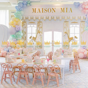 Meubles pour enfants pour fête Chaises élégantes en rotin pour enfants Chaises en bois pour événements d'anniversaire pour enfants Offre Spéciale - Product Image 4