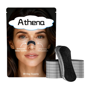 ATHENA riêng thể thao Latex-miễn phí không gây dị ứng Sweatproof mũi Dải thêm sức mạnh màu đen mũi dải cho ngáy - Product Image 1