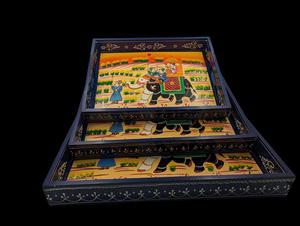 Bandeja de Servicio de Diseño con Recubrimiento de Esmalte de Madera MDF, Bandeja de Mesa de Alta Calidad para Hoteles y Restaurantes - Product Image 2