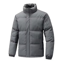 Veste d'hiver épaisse en polyester pour homme et femme, taille plus, col montant, fermeture éclair, style couple
