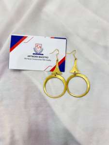 ต่างหูทองเหลืองโบราณ เครื่องประดับโลหะ - น้ำหนักเบา - เครื่องประดับโบโฮ - เครื่องประดับวัฒนธรรม - Product Image 2