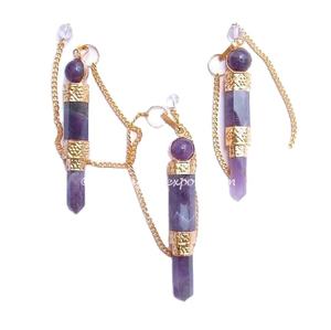 งานฝีมือหินคริสตัลบำบัดลูกตุ้มอัญมณี | ซื้อออนไลน์ - Product Image 1