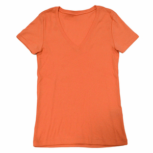 Camiseta de manga media de alta calidad para mujer, 100% algodón ropa informal con cuello en V/poliéster, camisa bordada con logotipo de impresión personalizada - Product Image 5