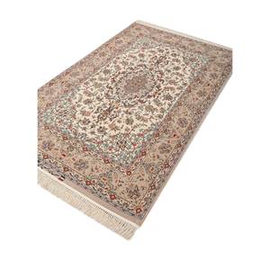 Alfombra Gulmarg Pae-6290 de Lana y Seda Anudada a Mano, con Patrón de Medallón Rojo y Naranja, para Sala de Estar o Pasillo, para Adolescentes - Product Image 2