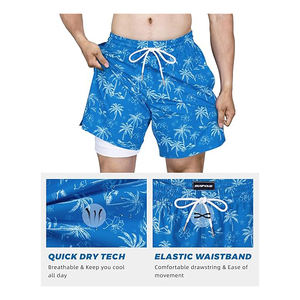 Pantalones cortos de playa ligeros personalizados para hombre 100% poliéster 240 GSM decoración Vintage de alta calidad estilo Formal - Product Image 6