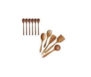 Juego de cucharas Juego de ensalada de madera Cubiertos al por mayor en madera de acasia Último producto de alta calidad Hecho a mano Ecológico de madera natural - Product Image 1