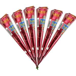 12 Pcs Natural <b>Henna</b> <b>Cone</b> Pack, Kaveri Natural <b>Henna</b> <b>Cone</b> - Product Image 1