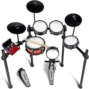ชุดกลองไฟฟ้า aleesis Nitro Pro พร้อมแผ่นรองตาข่ายเงียบสองโซน500 + ของแท้เสียง BFD บลูทูธ drumeo USB MIDI doublekick - Product Image 1