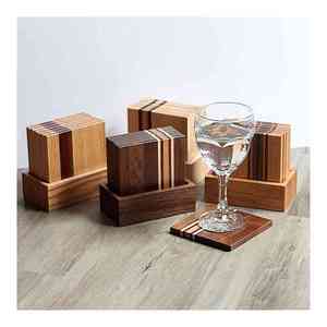 แก้วกาแฟชาไม้พร้อมที่วางแก้วดีไซน์คลาสสิกสไตล์ไม่เหมือนใคร - Product Image 2