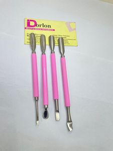 ที่ดันหนังกำพร้าสแตนเลสสีชมพูและสีดำเครื่องมือดูแลเล็บคุณภาพสูงเครื่องมือทำเล็บตกแต่งโลโก้ได้ตามต้องการ - Product Image 3