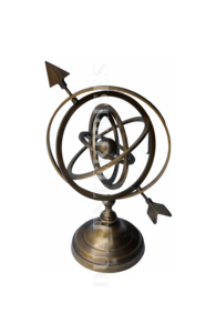 Esfera armilar de estilo de imitación antiguo de 12 pulgadas, globo de latón macizo, artesanía de Metal náutico, niquelado negro único - Product Image 6