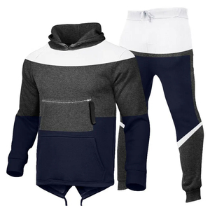 Conjunto Deportivo para Hombre OEM, Cómodo, Transpirable, Ligero, 100% Algodón, con Cierre de Cremallera, Capucha y Rayas, Ecológico, para Otoño - Product Image 3