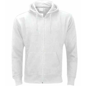 เสื้อฮู้ดผ้าฝ้าย100% มีซิปรูดแขนยาวสำหรับผู้ชายเสื้อกันหนาวมีฮู้ดแบบรูดซิป - Product Image 4