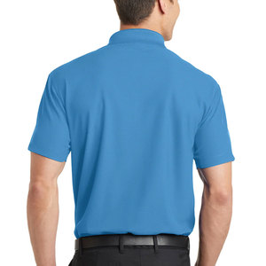 Polo de manga corta de golf transpirable para hombre deportivo liso de marca personalizada - Product Image 5