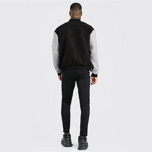 OEM personalizado de los hombres de la Universidad Varsity chaqueta de béisbol de invierno Stand Collar Letterman abrigos al por mayor disponible - Product Image 6