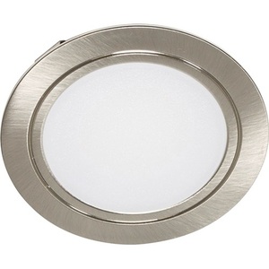 L&S Look - Chip de Luz LED Empotrable de 12 V y 4 W, Blanco Cálido, Marco de Acero Inoxidable de 58 mm de Diámetro, Aspecto de Acero Inoxidable - Product Image 1