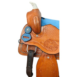 Selles de course de baril en gros abordables faites à la main en cuir véritable selles de cheval Western Premium Bulk Cowboy Rodeo Tack Supply - Product Image 4