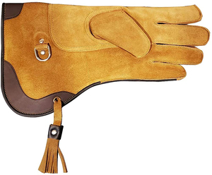 Gant De Fauconnerie En Cuir Nubuck – Protection Main, Dressage Oiseau, 14 Pouces