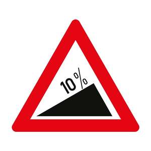 Panneau de signalisation routière réfléchissant en acier pour la sécurité sur les pentes - Product Image 1